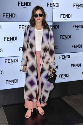 Milan Fashion Week, Women Spring Summer 2017. Milano, Moda Donna, Primavera Estate 2017. Fendi front row Pictured: Eleonora Carries  Copyright: xRiccardoxGiordanoxSickix
