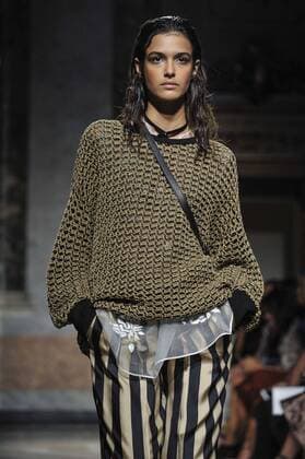 Milan Fashion Week, Women Spring Summer 2017. Les Copains catwalk Pictured: model  Copyright: xRiccardoxGiordanoxSickix