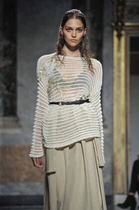 Milan Fashion Week, Women Spring Summer 2017. Les Copains catwalk Pictured: model  Copyright: xRiccardoxGiordanoxSickix