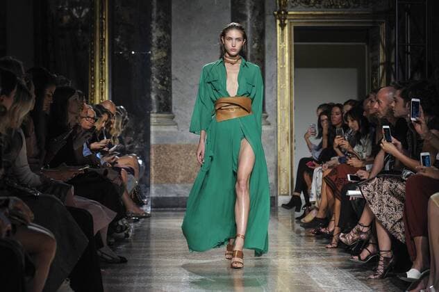 Milan Fashion Week, Women Spring Summer 2017. Les Copains catwalk Pictured: model  Copyright: xRiccardoxGiordanoxSickix