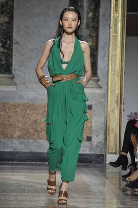 Milan Fashion Week, Women Spring Summer 2017. Les Copains catwalk Pictured: model  Copyright: xRiccardoxGiordanoxSickix