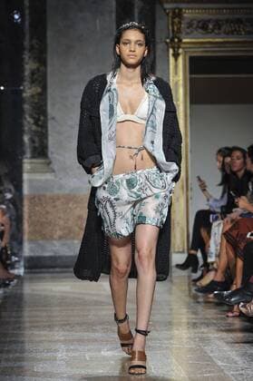 Milan Fashion Week, Women Spring Summer 2017. Les Copains catwalk Pictured: model  Copyright: xRiccardoxGiordanoxSickix