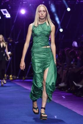 Milan Fashion Week, Women Spring Summer 2017. VERSACE catwalk Pictured: model  Copyright: xRiccardoxGiordanoxSickix