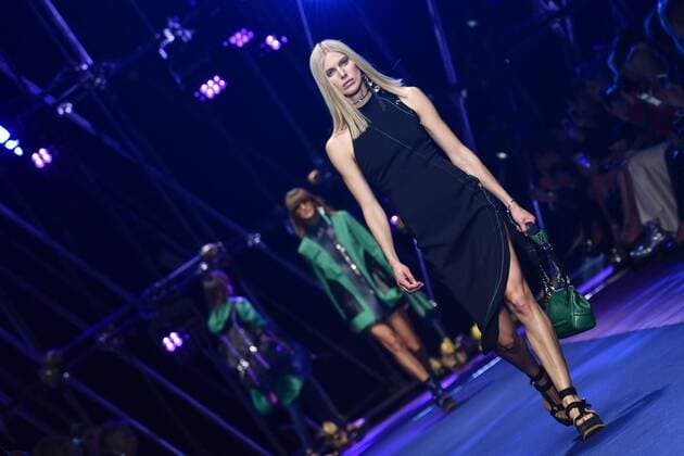 Milan Fashion Week, Women Spring Summer 2017. VERSACE catwalk Pictured: model  Copyright: xRiccardoxGiordanoxSickix