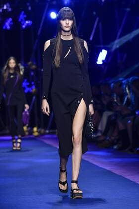Milan Fashion Week, Women Spring Summer 2017. VERSACE catwalk Pictured: model  Copyright: xRiccardoxGiordanoxSickix