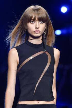 Milan Fashion Week, Women Spring Summer 2017. VERSACE catwalk Pictured: model  Copyright: xRiccardoxGiordanoxSickix