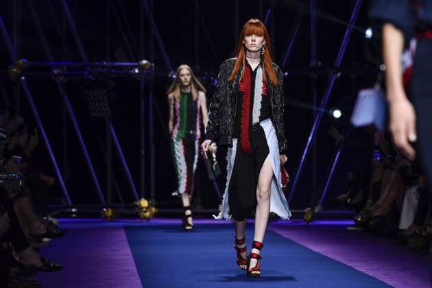 Milan Fashion Week, Women Spring Summer 2017. VERSACE catwalk Pictured: model  Copyright: xRiccardoxGiordanoxSickix