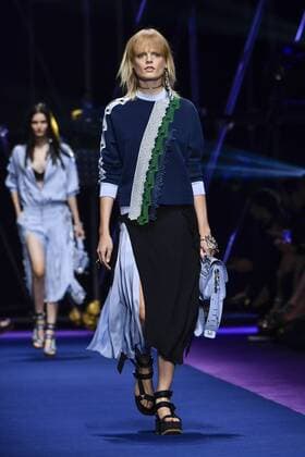 Milan Fashion Week, Women Spring Summer 2017. VERSACE catwalk Pictured: model  Copyright: xRiccardoxGiordanoxSickix