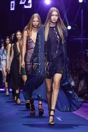 Milan Fashion Week, Women Spring Summer 2017. VERSACE catwalk Pictured: Gigi Hadid  Copyright: xRiccardoxGiordanoxSickix