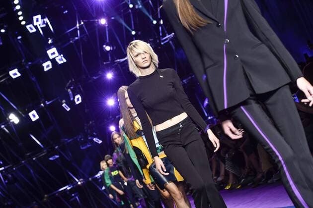 Milan Fashion Week, Women Spring Summer 2017. VERSACE catwalk Pictured: model  Copyright: xRiccardoxGiordanoxSickix