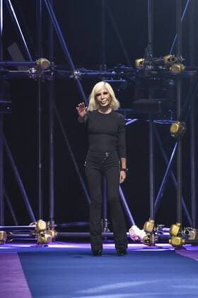 Milan Fashion Week, Women Spring Summer 2017. VERSACE catwalk Pictured: Donatella Versace  Copyright: xRiccardoxGiordanoxSickix