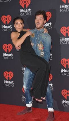 September 23, 2016 - Las Vegas, Nevada, United States of America - Dancer Valentin Chmerkovskiy and Olympian Laurie Hernandez attend the iHeartRadio Music Festival on September 23, 2016 at the T-Mobile Arena in Las Vegas, Nevada. Las Vegas United States of America - ZUMAt114