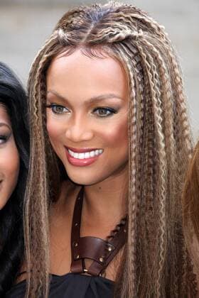 Aug. 12, 2008 - New York, New York, U.S. - 08-12-08.TYRA BANKS. THE TYRA BANKS SHOW CELEBRATES 1ST ALL BLACK.ISSUE OF VOGUE ITALIA OUTSIDE OF STUDIO W26ST. - K59013JBB - ZUMAba9_