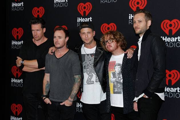 Pop band OneRepublic arrives for the iHeartRadio Music Festival at the T-Mobile Arena in Las Vegas, Nevada on September 23, 2016.  LVP2016092364 JAMESxATOA