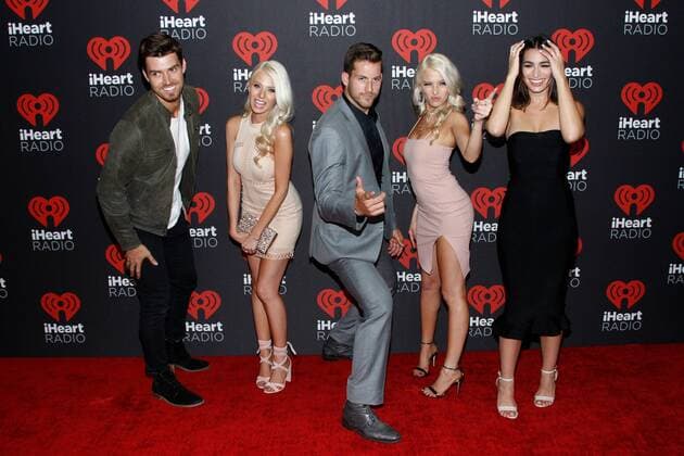 Reality Tv stars Luke Pell, Haley Ferguson, Chase McNary, Emily Ferguson and Ashley Iaconetti arrive for the iHeartRadio Music Festival at the T-Mobile Arena in Las Vegas, Nevada on September 23, 2016.  LVP20160923107 JAMESxATOA