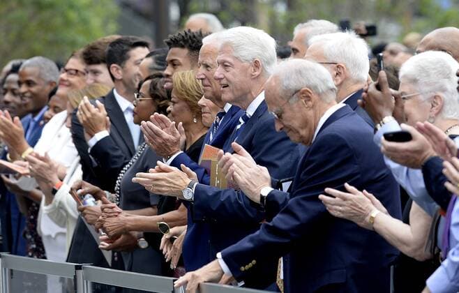 Former U.S President Bill Clinton attends the opening ceremony of the Smithsonian National Museum of African American History and Culture on September 24, 2016 in Washington, DC. The museum is opening thirteen years after Congress and President George W. Bush authorized its construction. Pool  WAX20160924103 OlivierxDouliery