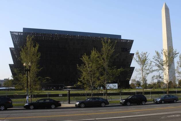 September 24, 2016 - Washington, District of Columbia, U.S - A view of the Smithsonian National Museum of African American History and Culture the morning of its official Dedication Ceremony with the Washington Monument seen in the background. Washington U.S. - ZUMAg228