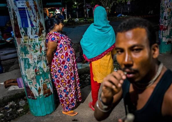 September 23, 2016 - Bogra, North Bengal, Bangladesh - Two of sex workers were waiting for the client, most of clients from lower income status in Bogra District, Bangladhesh, on 23 September 2016. ..Sept 23, 2016 Bogra Bangladesh  - ZUMAn230