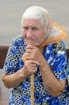 September 23, 2016 - Village Of Chernavka, Tambov region, Russia - Older women. Russian pensioners. Photo taken in the village of Chernavka, Inzhavinskiy district, Tambov region Village Of Chernavka Russia - ZUMAs171