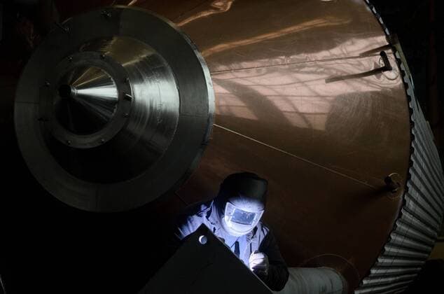 September 23, 2016 - Tambov, Tambov region, Russia - Welding operations in the Assembly shop of JSC ZAVKOM Tambov Russia - ZUMAs171