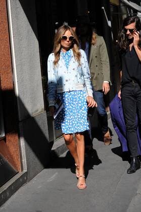 Milan, Erica Pelosini goes to a fashion show in the center Erica Pelosini, Italian stylist but also fashion contributor to Vogue Japan, she comes to the center to go to a fashion show.  Copyright: xMimmoxCarrierox