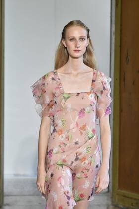 Milan Fashion Week, Women Spring Summer 2017. Milano, Moda Donna, Primavera Estate 2017. BLUGIRL catwalk Pictured: model  Copyright: xRiccardoxGiordanoxSickix