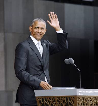 September 24, 2016 - Washington, District of Columbia, United States of America - United States President Barack Obama speaks at the opening ceremony of the Smithsonian National Museum of African American History and Culture on September 24, 2016 in Washington, DC. The museum is opening thirteen years after Congress and President George W. Bush authorized its construction. .Credit: Pool via CNP Washington United States of America - ZUMAs152