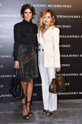 Milan Fashion Week, Women Spring Summer 2017. Milano, Moda Donna, Primavera Estate 2017. ERMANNO SCERVINO front row Pictured: Valeria Solarino Carolina Crescentini  Copyright: xRiccardoxGiordanoxSickix