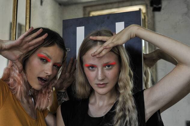 Italy: Milan Fashion Week Cividini Backstage Models are seen backstage ahead of the Cividini show Milan Fashion week Spring Summer 2017.  GaetanoxPiazzolla