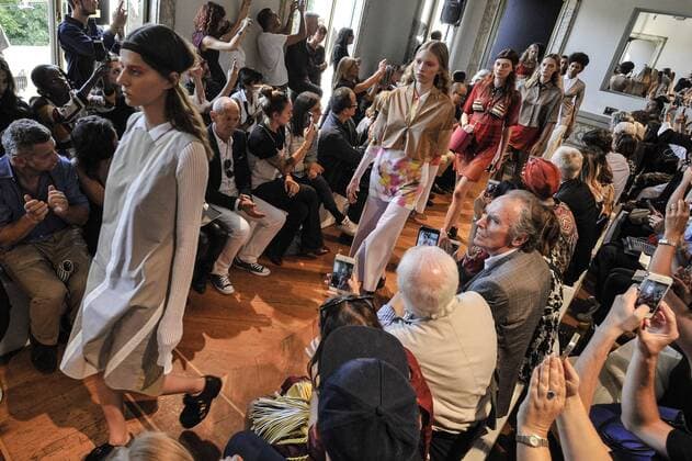 Italy: Milan Fashion Week Cividini show Models walk the runway at the Cividini Show. Alternative Views for Cividini during Milan Fashion week Spring Summer 2017.  GaetanoxPiazzolla