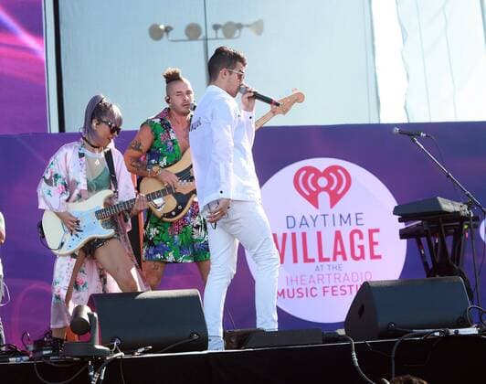 Las Vegas, Nevada, United States of America - Pop rock group DNCE performs during the iHeartRadio Music Festival Daytime Village on September 24, 2016 at the Las Vegas Village in Las Vegas, Nevada. Las Vegas United States of America - ZUMAt114