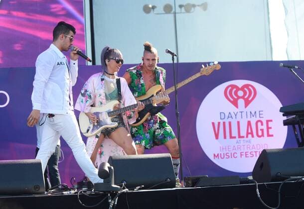 Las Vegas, Nevada, United States of America - Pop rock group DNCE performs during the iHeartRadio Music Festival Daytime Village on September 24, 2016 at the Las Vegas Village in Las Vegas, Nevada. Las Vegas United States of America - ZUMAt114