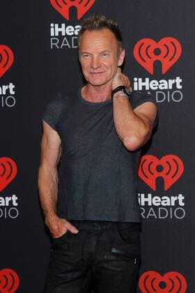 Sting arrives for the iHeartRadio Music Festival at the T-Mobile Arena in Las Vegas, Nevada on September 24, 2016.  LVP20160924158 JAMESxATOA