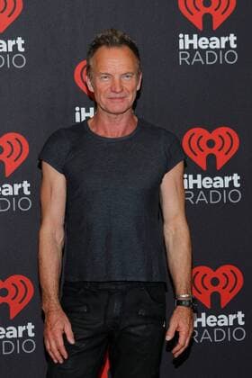 Sting arrives for the iHeartRadio Music Festival at the T-Mobile Arena in Las Vegas, Nevada on September 24, 2016.  LVP20160924159 JAMESxATOA
