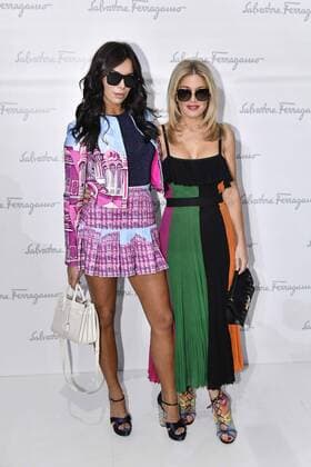 Milan Fashion Week, Women Spring Summer 2017. Milano, Moda Donna, Primavera Estate 2017. SALVATORE FERRAGAMO front row Pictured: Hofit Golan and guest  Copyright: xRiccardoxGiordanoxSickix