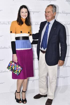 Milan Fashion Week, Women Spring Summer 2017. Milano, Moda Donna, Primavera Estate 2017. SALVATORE FERRAGAMO front row Pictured: Caitrona Balfe Michele Norsa  Copyright: xRiccardoxGiordanoxSickix