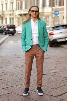 Fabio Fabbrucci posing outside the Salvatore Ferragamo Runway Show During The Milan Fashion Week Spring Summer 2017  Copyright: xPaoloxDilettox