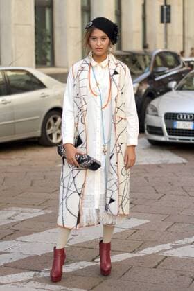 Martina Facchini posing outside the Salvatore Ferragamo Runway Show During The Milan Fashion Week Spring Summer 2017  Copyright: xPaoloxDilettox