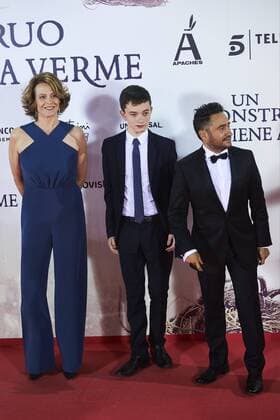 September 26, 2016 - Madrid, Madrid, Spain - Juan Antonio Bayona, Sigourney Weaver, Lewis MacDougall attended A Monster Calls premiere at Royal Theater on September 26, 2016 in Madrid Madrid Spain  - ZUMAg15_
