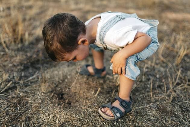 Little boy playing on a field model released Symbolfoto  JRFF000824