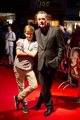 von links: Ivo PIETZCKER, Schauspieler, Sebastian KOCH, Schauspieler, Filmpremiere Nebel im August , in der Lichtburg in Essen, 26.09.2016.