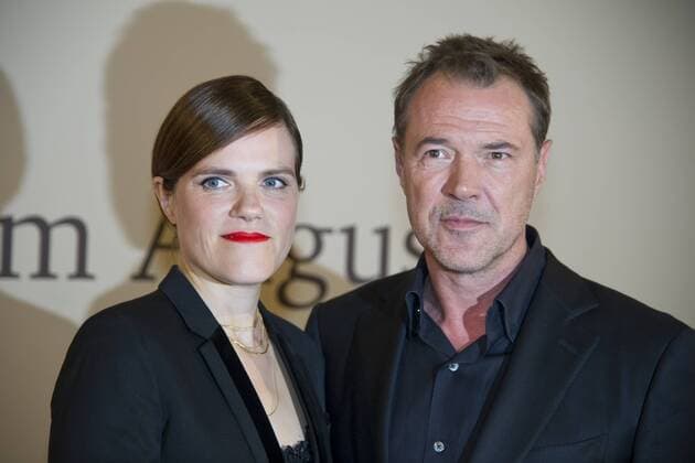 Sebastian KOCH, Schauspieler, Fritzi HABERLANDT, Schauspielerin, Filmpremiere Nebel im August , in der Lichtburg in Essen, 26.09.2016.