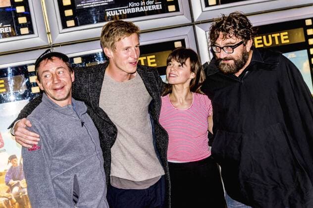 Thorsten Merten, Golo Euler, Lore Richter und Heiko Pinkowski bei der Premiere des Kinofilms Die Letzte Sau im Kino in der Kulturbrauerei. Berlin, 27.09.2016 Foto:xK.xWernerx xFuturexImage