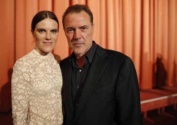 Filmpremiere Nebel im August, im Foto : Sebastian Koch (als Klinikdirektor Dr. Werner Veithausen) , Fritzi Haberlandt ( als Schwester Sophia) Buchautor: Robert Domes, Regie: Kai Wessel Produzent: Ulrich Limmer, mit Ivo Pietzcker ( als Ernst Lossa) , Jule Hermann ( als Nandl) Drama ueber den Euthanasie Mord am 13- jährigen Ernst Lossa im deutschen Nationalsozialismus in Muenchen, Deutschland am 27.09.2016