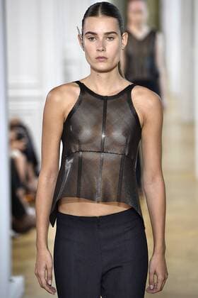 211887 Marineau Starface 2016-09-28 Paris France Paris Fashion week. Defile Courreges Pret-a-porter printemps-ete 2017. CourrÃ¨ges, spring-summer 2017 Paris, France Paris Fashion week. Defile Courreges Ready to wear spring-summer 2017 Editorial Use Only _sans_perso  Copyright: xMarineaux STAR_211887_036