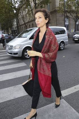 Audrey Azoulay ( Ministre de la Culture ) CELEBRITES : Defile pret a porter Lanvin - Paris - 28 09 2016 GwendolineLeGoff Panoramic 
