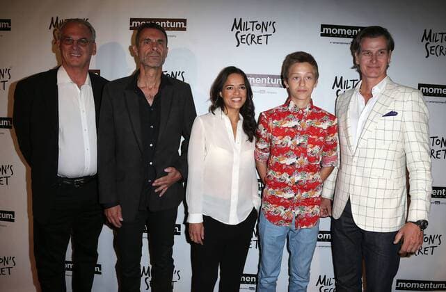 September 27, 2016 - Hollywood, CA, United States - 27 September 2016 - Hollywood, California - Fred Fuchs, Barnet Bain, Michelle Rodriguez, Percy Hynes White and Sean Buckley. Milton s Secret Los Angeles Premiere held at TCL Chinese 6 Theatres. Photo Credit: F. Sadou AdMedia Hollywood United States - ZUMAa123
