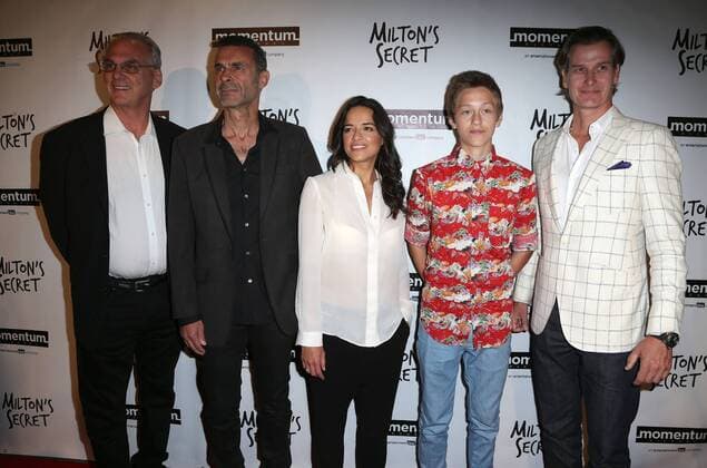 September 27, 2016 - Hollywood, CA, United States - 27 September 2016 - Hollywood, California - Fred Fuchs, Barnet Bain, Michelle Rodriguez, Percy Hynes White and Sean Buckley. Milton s Secret Los Angeles Premiere held at TCL Chinese 6 Theatres. Photo Credit: F. Sadou AdMedia Hollywood United States - ZUMAa123
