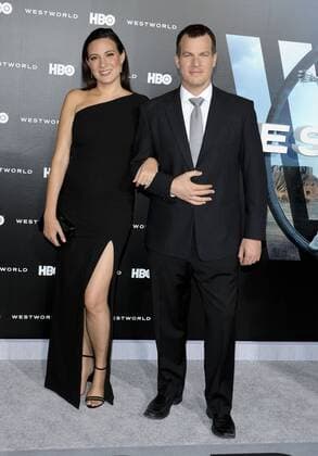 Jonathan Nolan & wife Lisa Joy Nolan WESTWORLD SERIES PREMIERE Hollywood Patrick Rideaux PicturePerfect