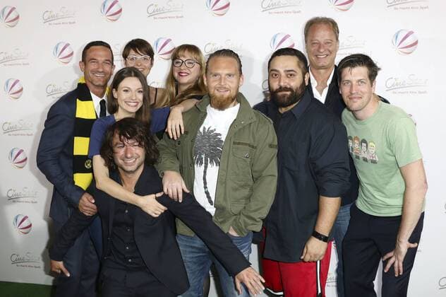 Sönke Möhring, Granz Henman, Julia Hartmann, Katharina Nesytowa, Vera Kasimir, Axel Stein, Kailas Mahadevan, Tom Gerhardt und Nic Romm bei der Premiere des Sat.1 Fernsehfilms Volltreffer im Kino Cinestar. Dortmund, 29.09.2016 Foto:xgbrcix xFuturexImage